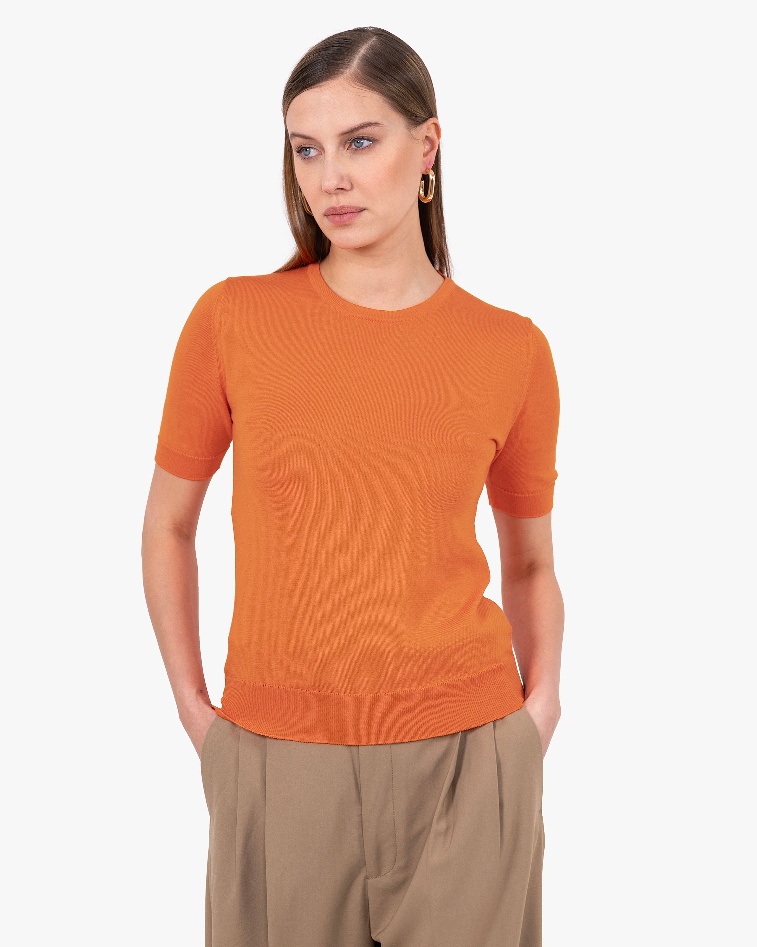 Women's Oasi Tee - Orange Cotone