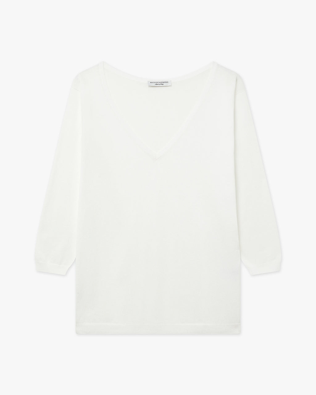 Women's Oasi V-Neck Sweater - White Cotone