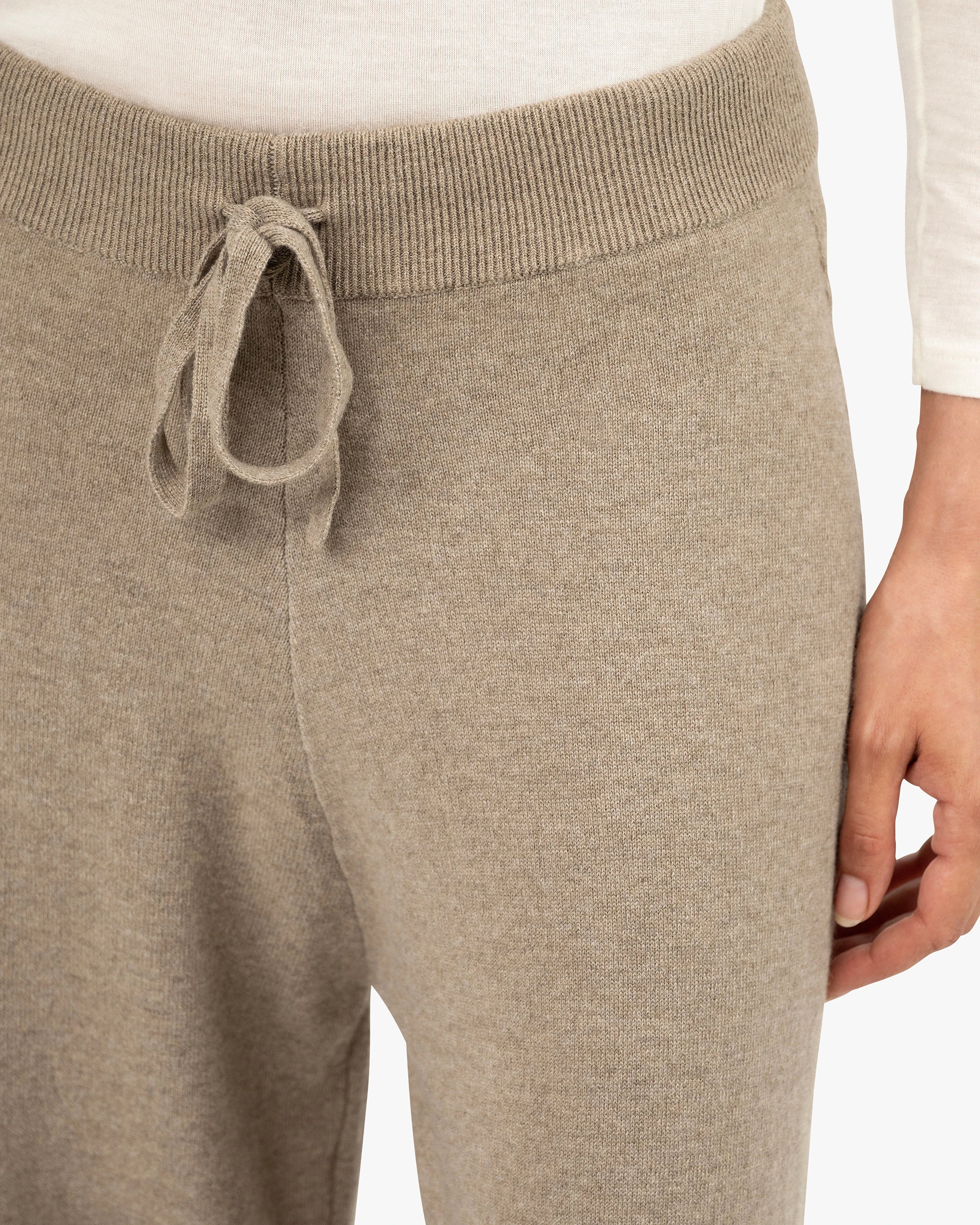 Palazzo Sweatpants - Taupe Cashmere