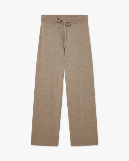 Palazzo Sweatpants - Taupe Cashmere