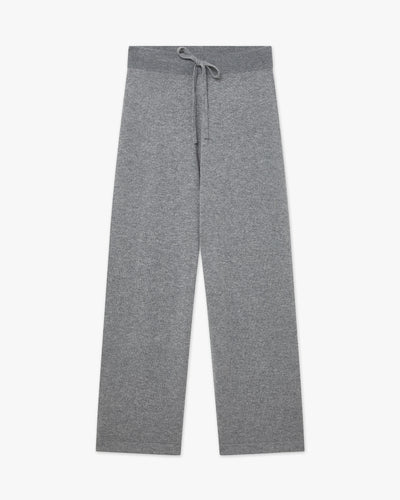Palazzo Sweatpants - Medium Grey Cashmere