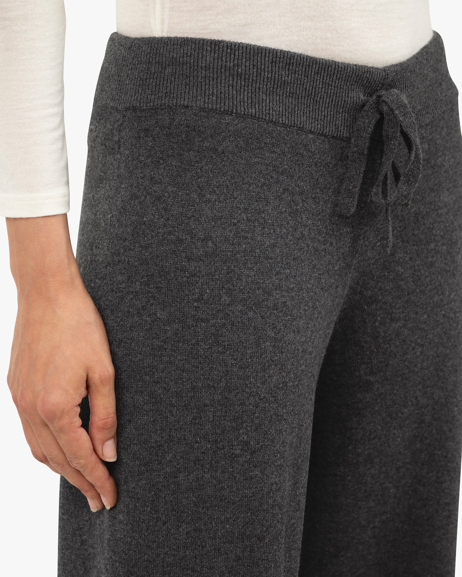 Palazzo Sweatpants - Charcoal Cashmere