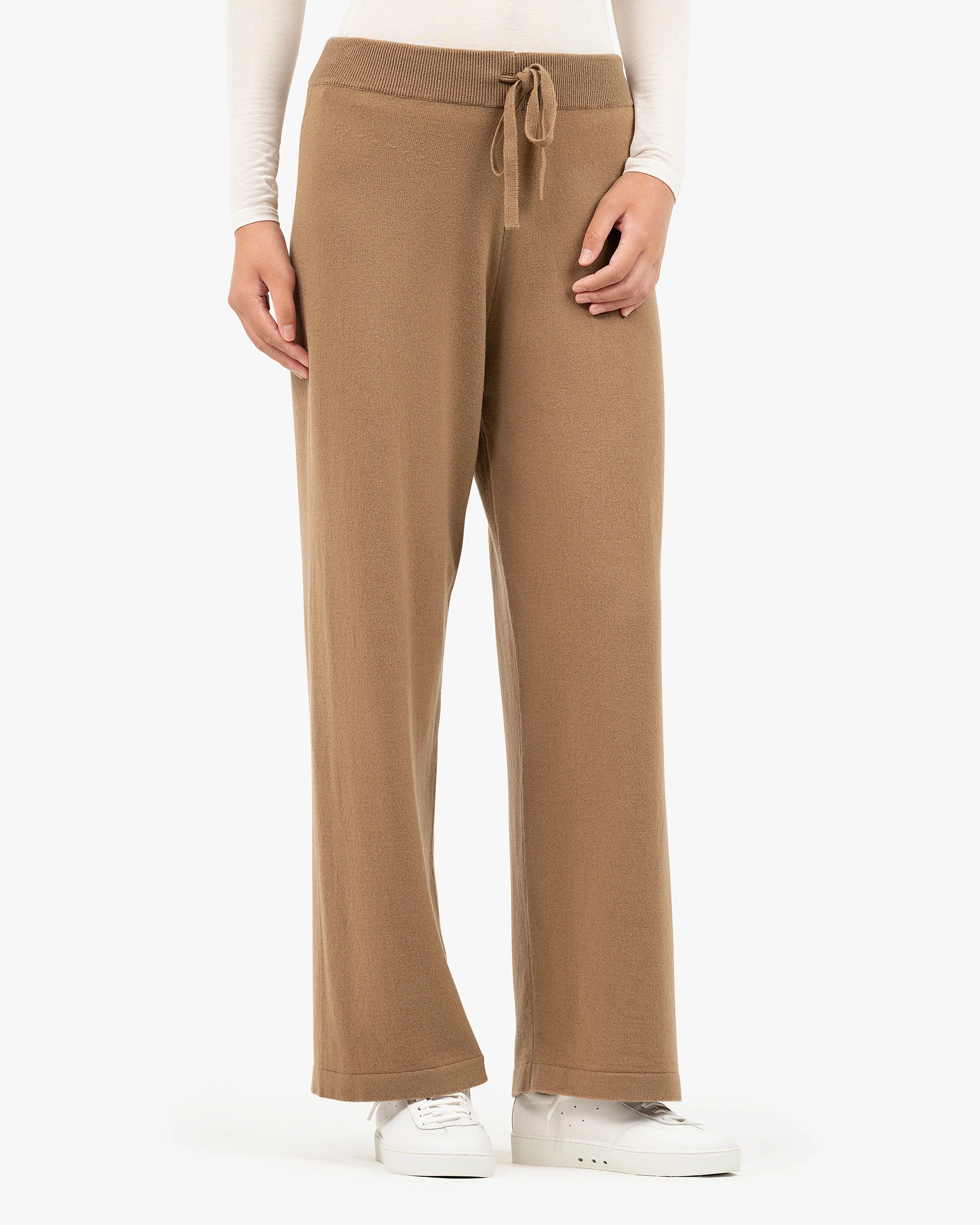 Palazzo Sweatpants - Camel Cashmere