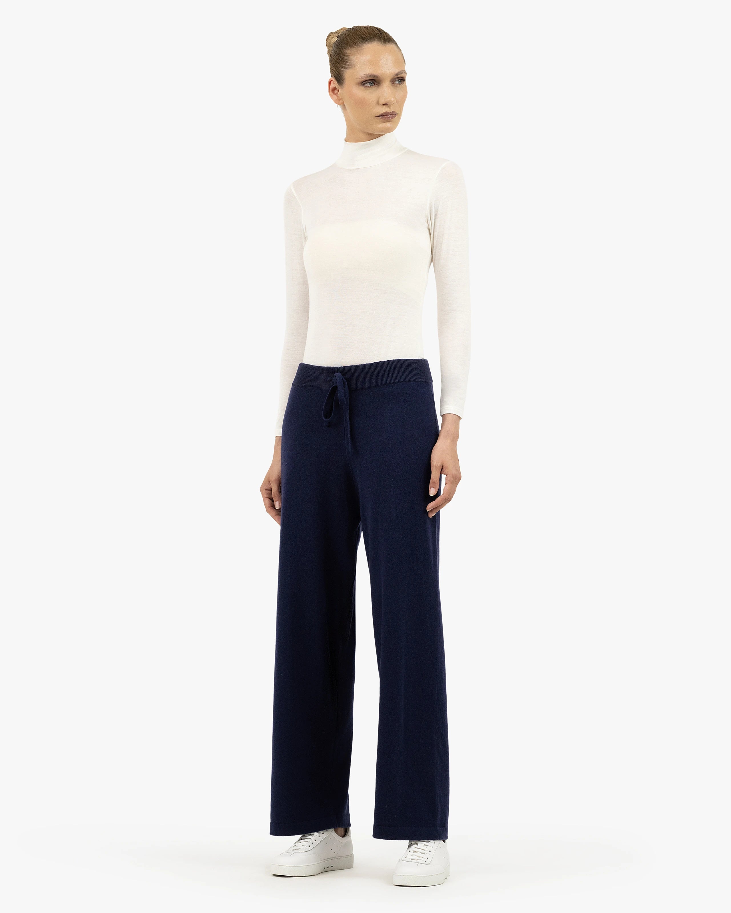 Palazzo Sweatpants - Blue Cashmere