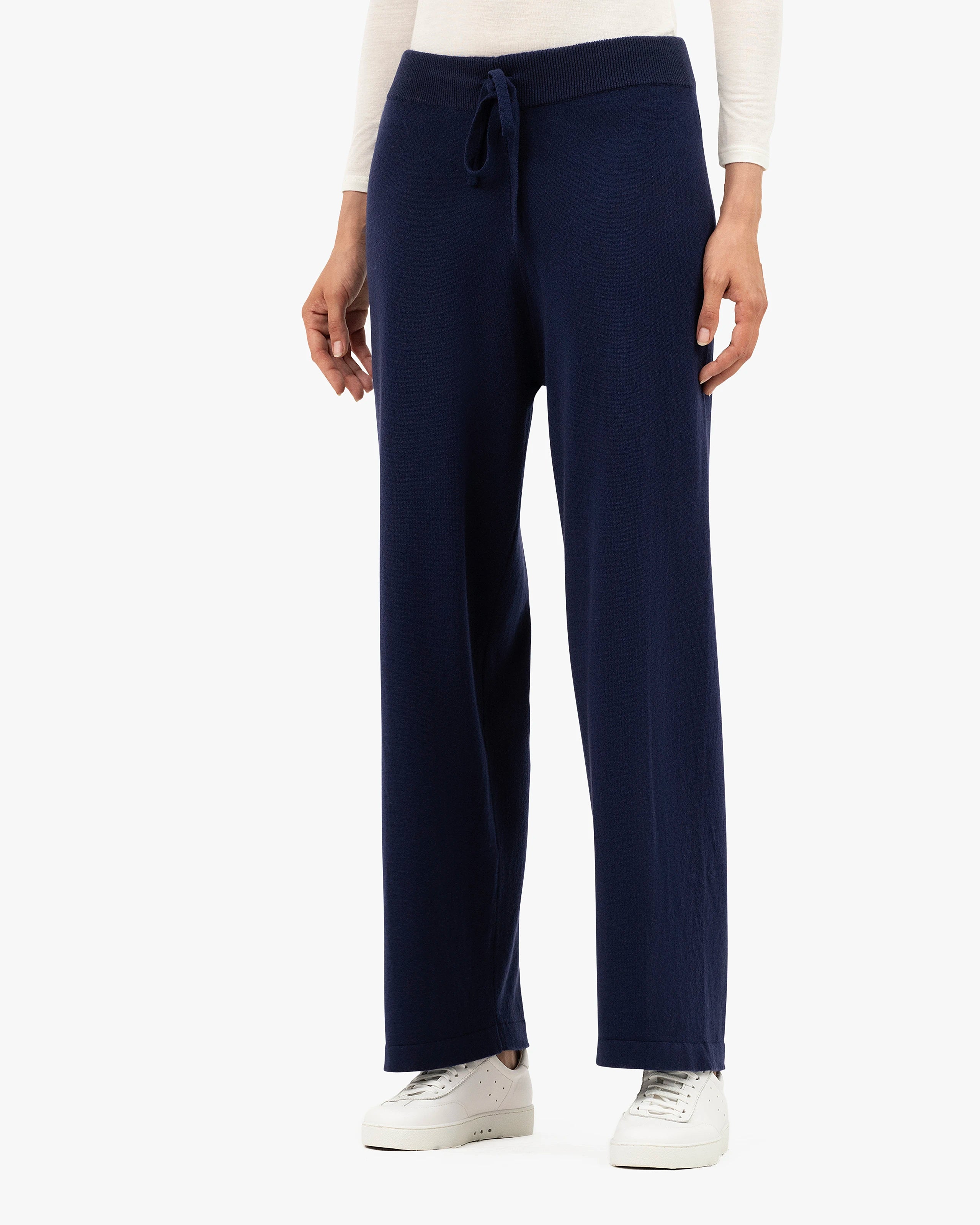 Palazzo Sweatpants - Blue Cashmere