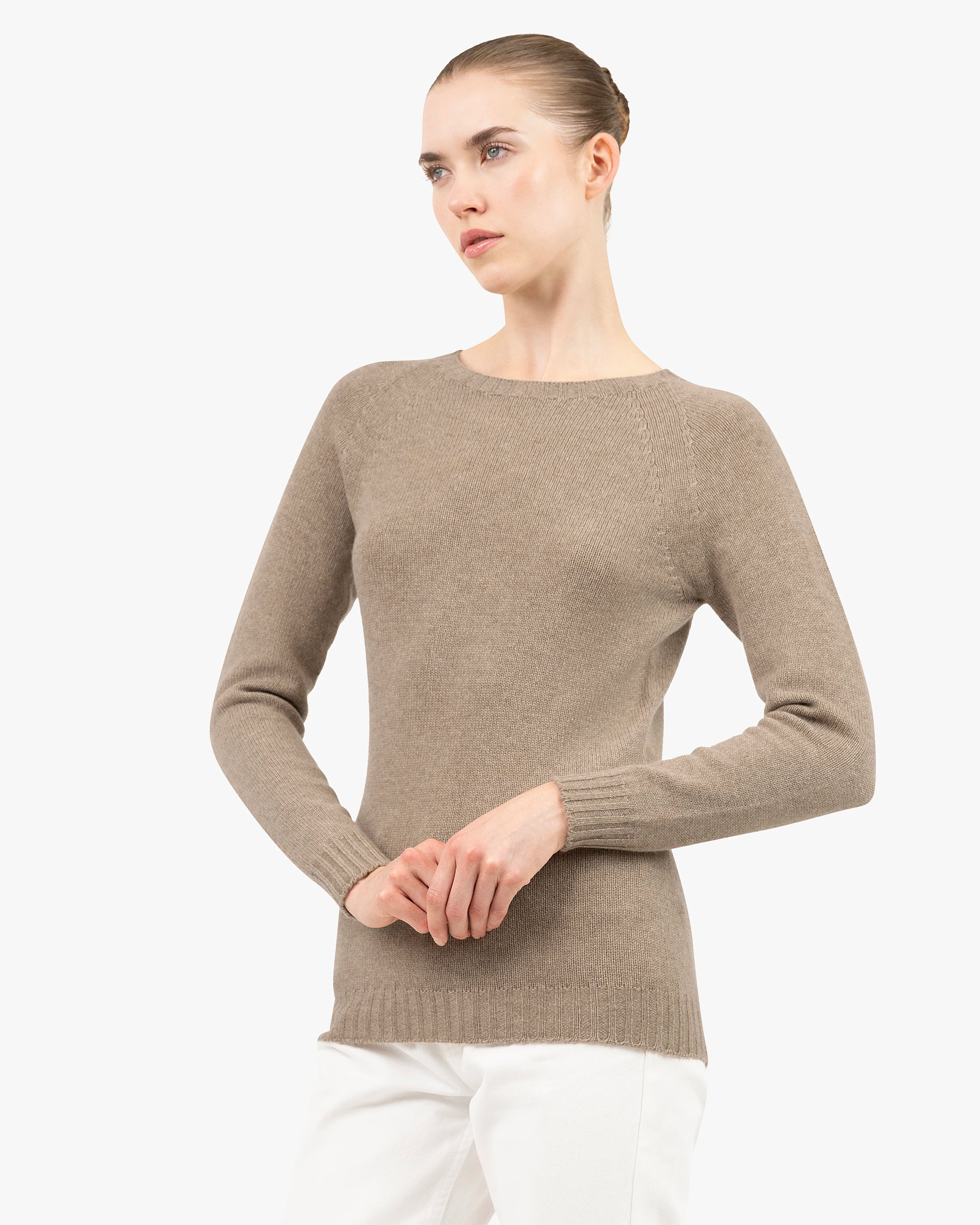 Women's Parksville Crew Neck Sweater - Taupe Cashmere