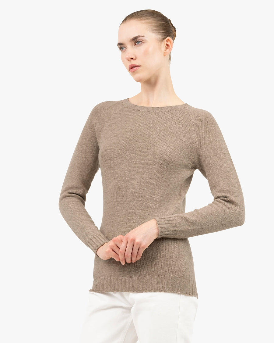 Women's Parksville Crew Neck Sweater - Taupe Cashmere