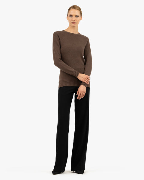 Women's Parksville Crew Neck Sweater - Brown Cashmere