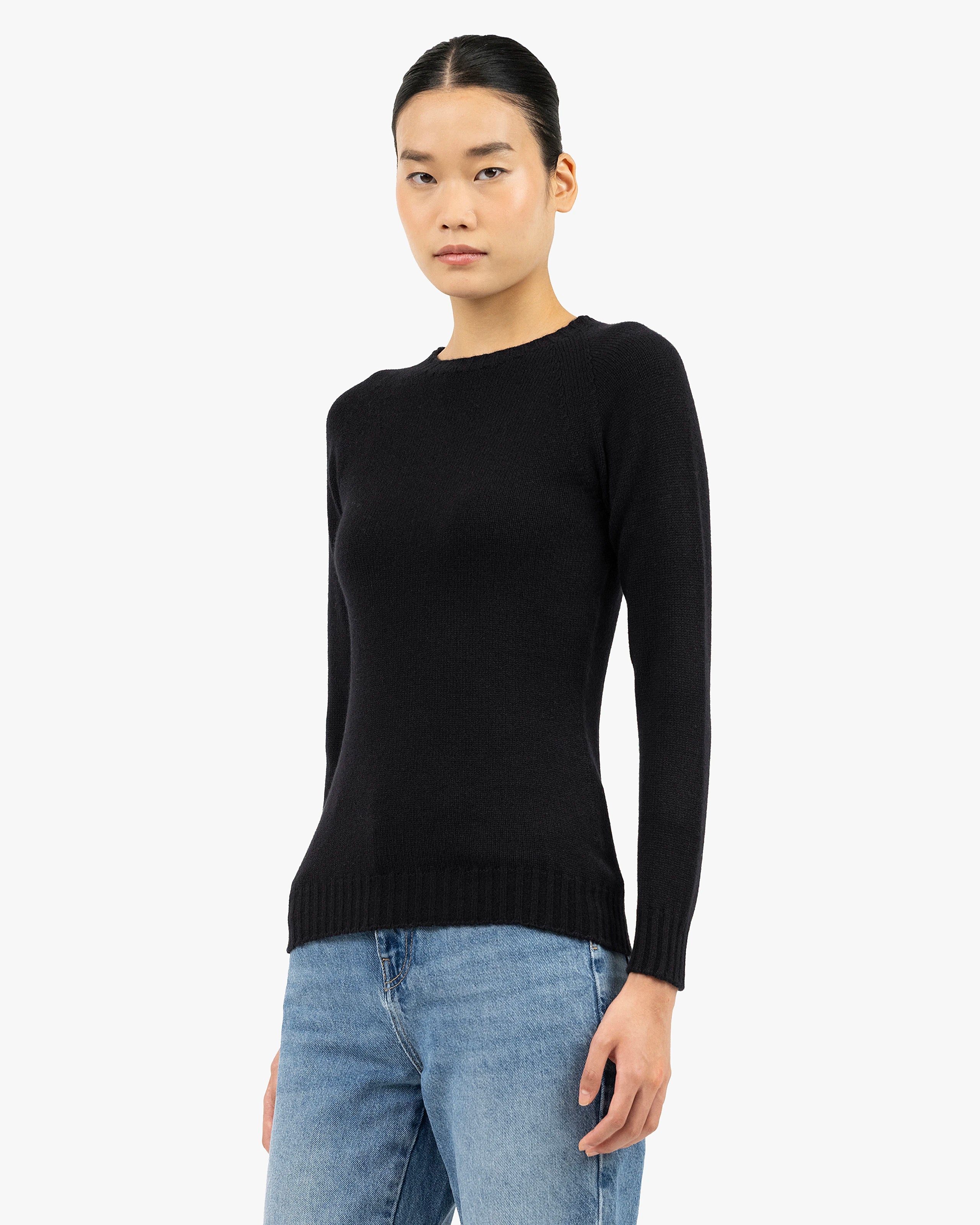Women's Parksville Crew Neck Sweater - Black Cashmere