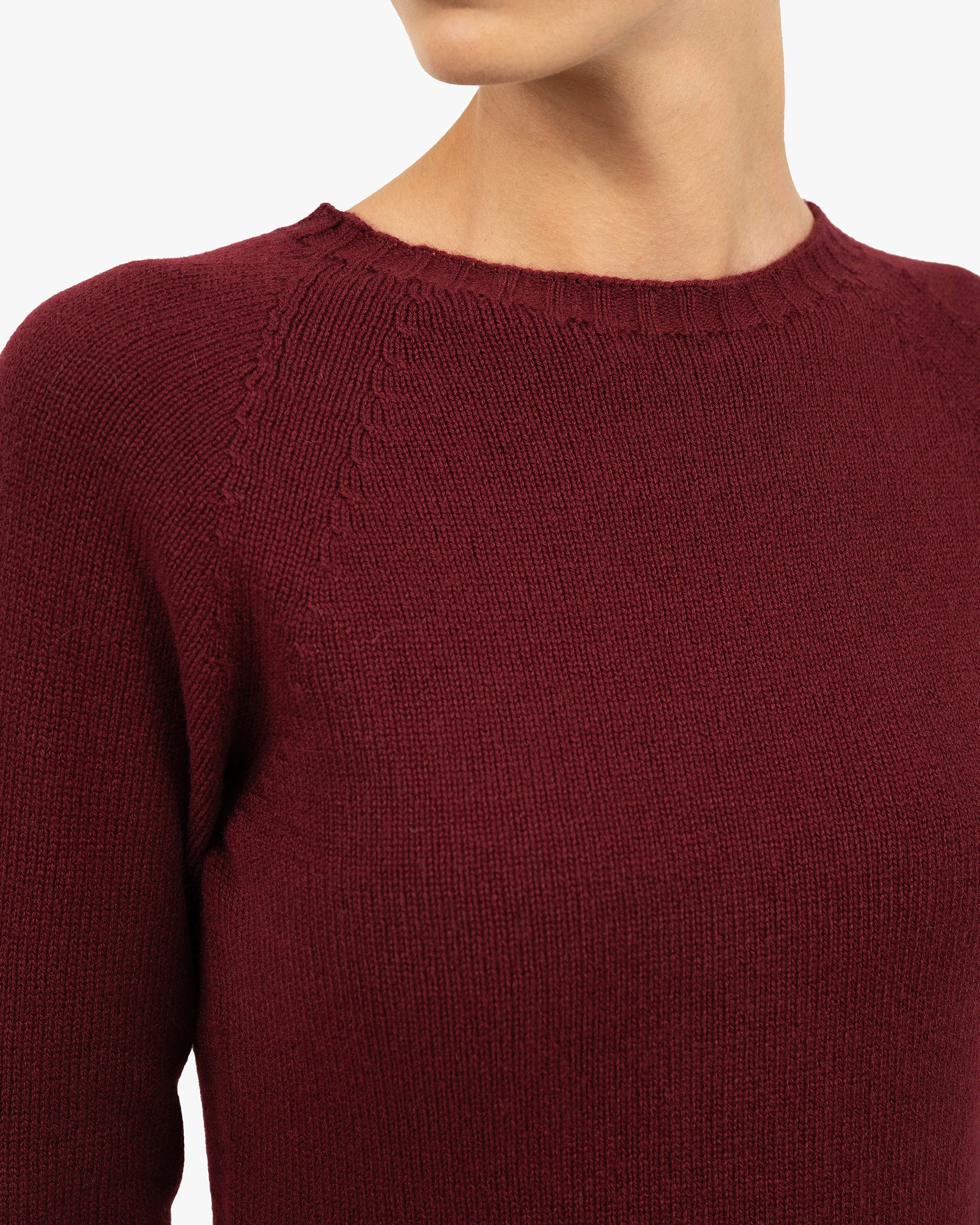 Women's Parksville Crew Neck Sweater - Bordeaux Cashmere