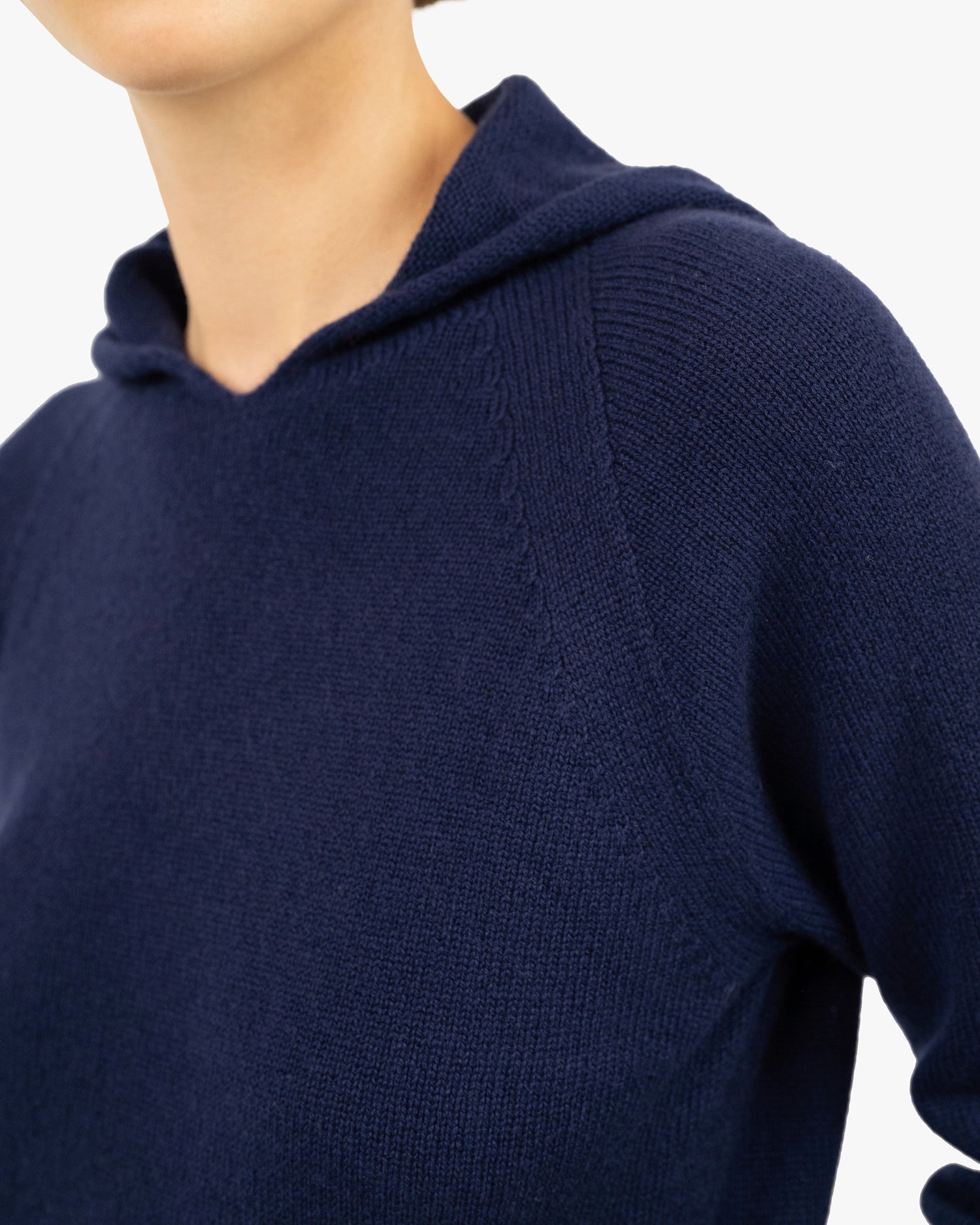Parksville Kaschmir Kapuzenpullover Damen Blau MaisonCashmere