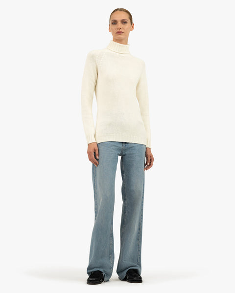 Women's Parksville Turtleneck Sweater - White Cashmere