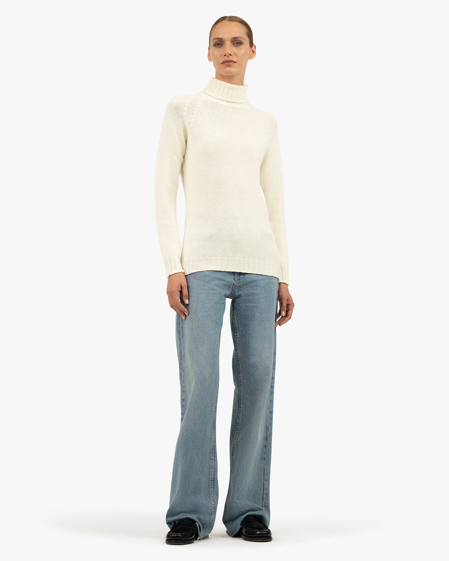 Women's Parksville Turtleneck Sweater - White Cashmere