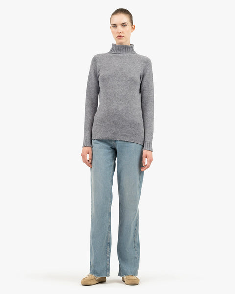 Women's Parksville Turtleneck Sweater - Medium Grey Cashmere