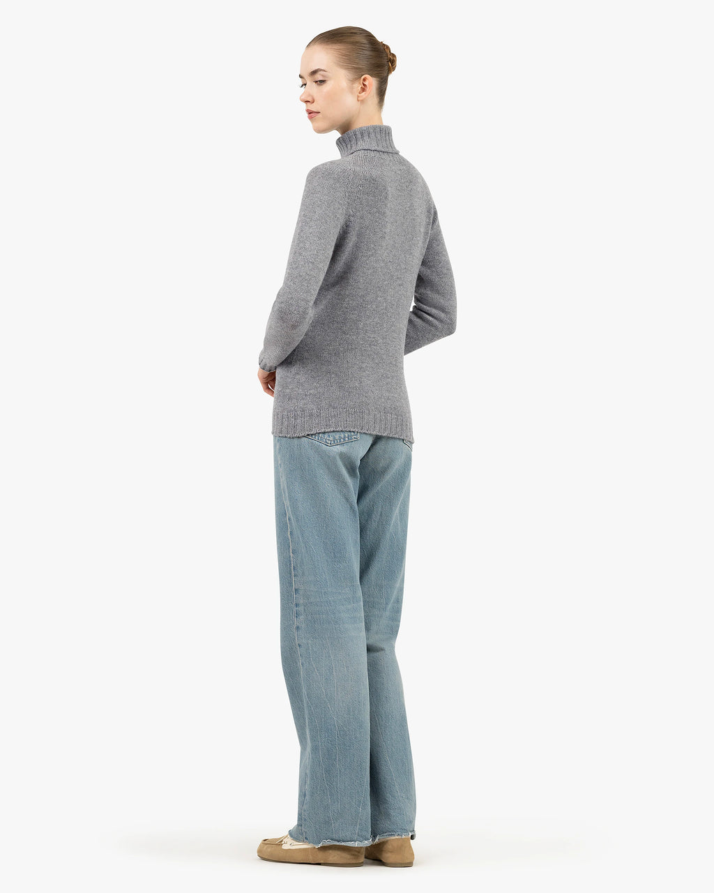 Women's Parksville Turtleneck Sweater - Medium Grey Cashmere