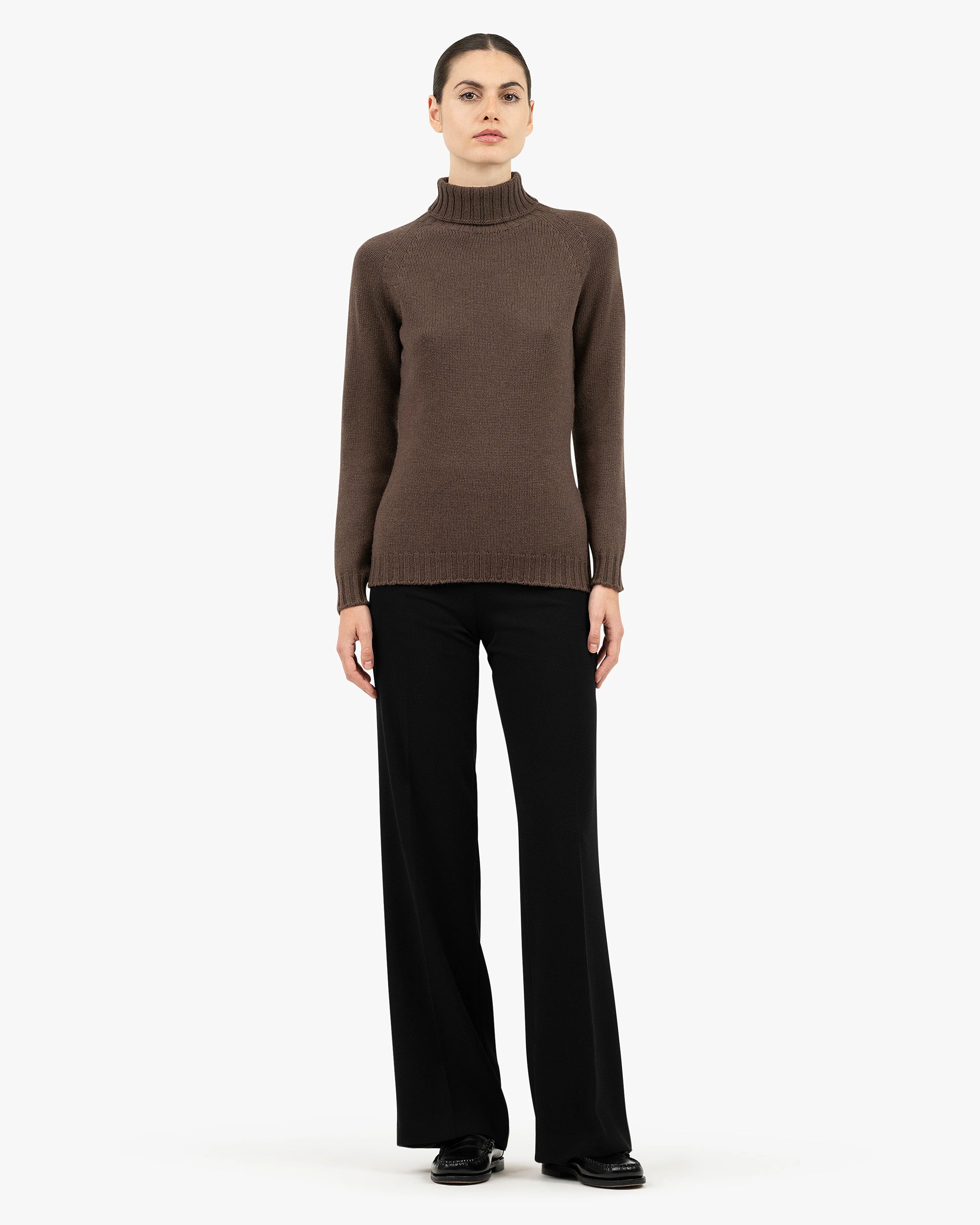 Women's Parksville Turtleneck Sweater - Brown Cashmere
