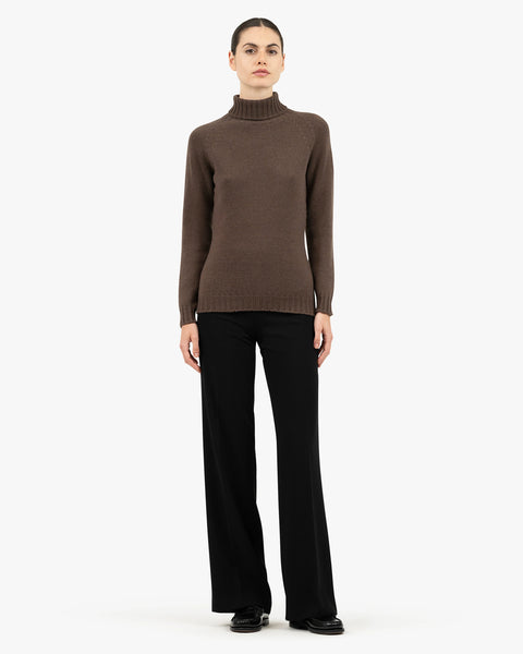 Women's Parksville Turtleneck Sweater - Brown Cashmere