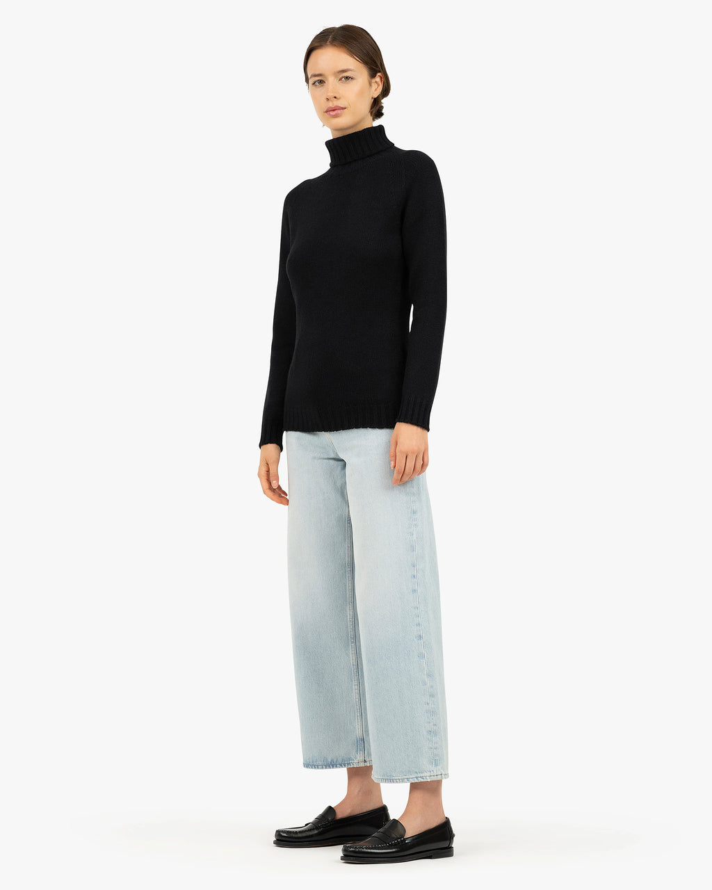 Women's Parksville Turtleneck Sweater - Black Cashmere