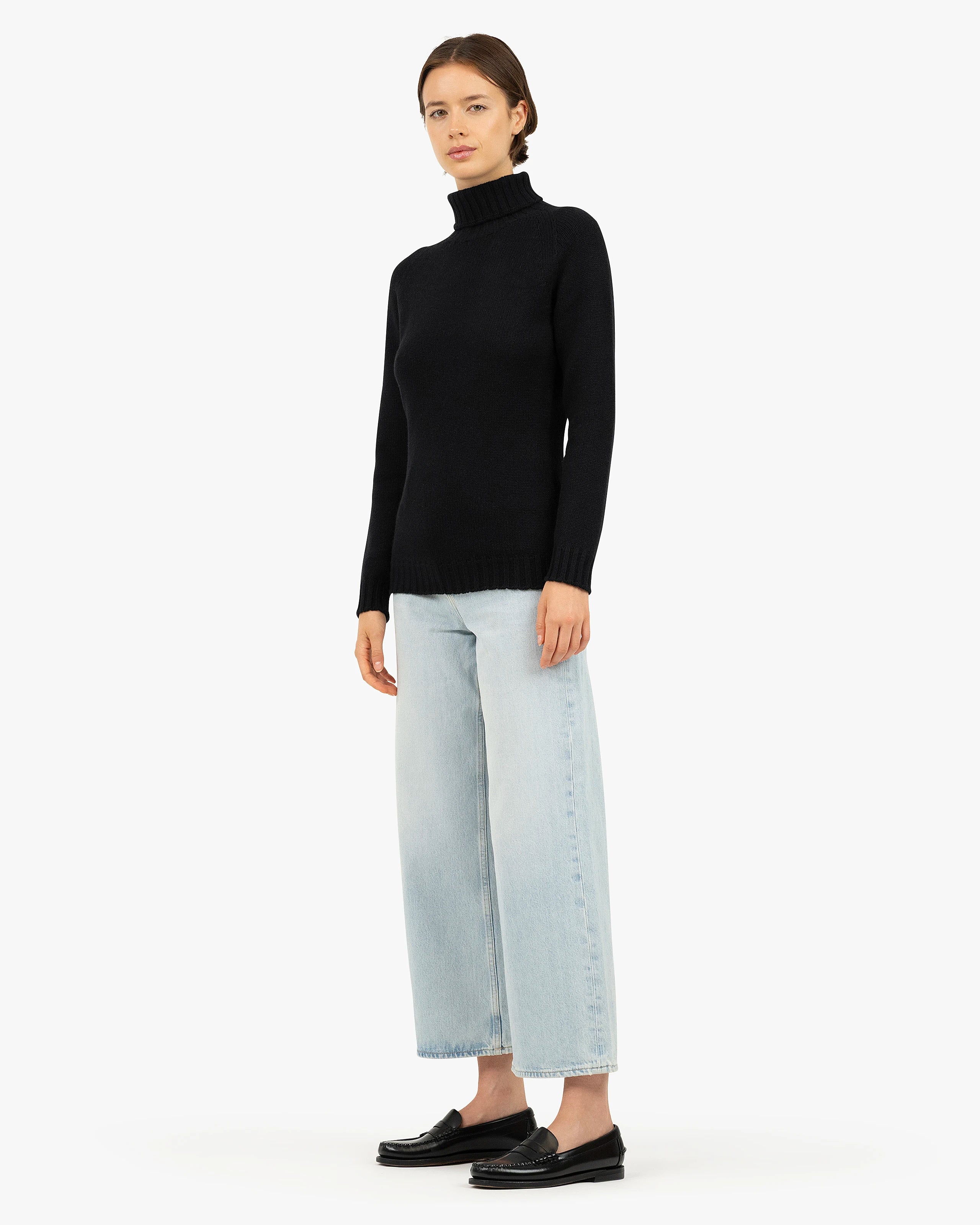 Women's Parksville Turtleneck Sweater - Black Cashmere