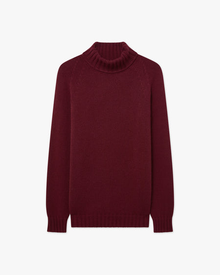 Women's Parksville Turtleneck Sweater - Bordeaux Cashmere