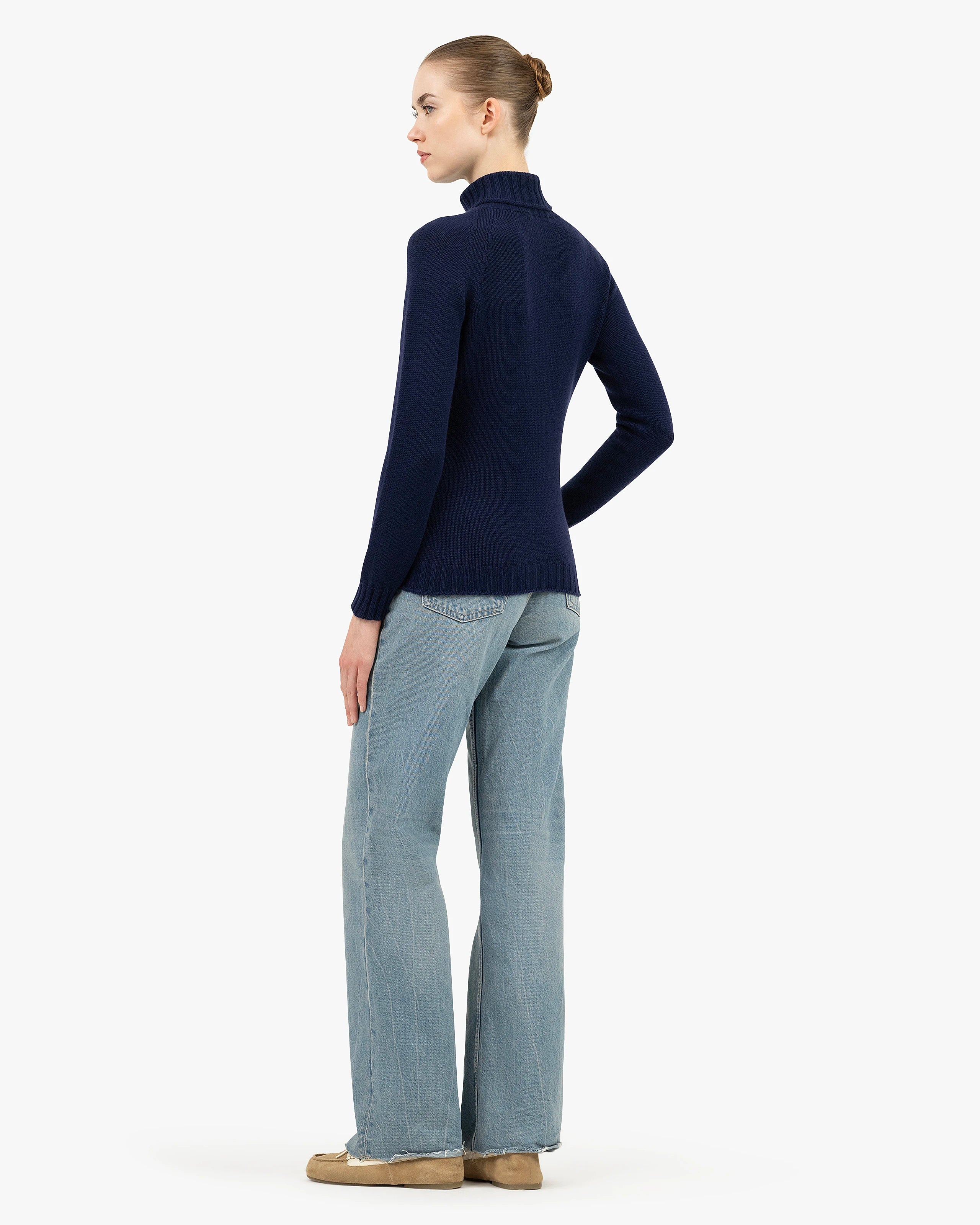 Women's Parksville Turtleneck Sweater - Blue Cashmere