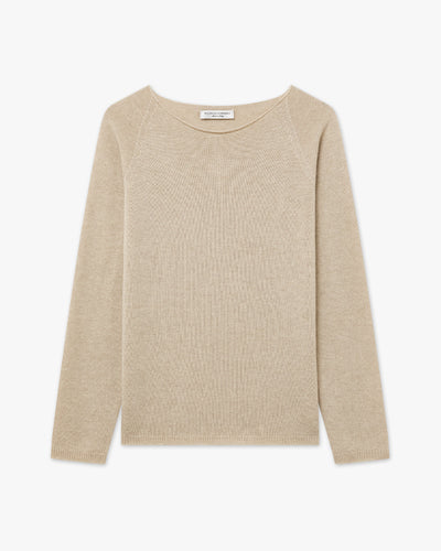 Women's Piuma Crew Neck Sweater - Beige Cashmere