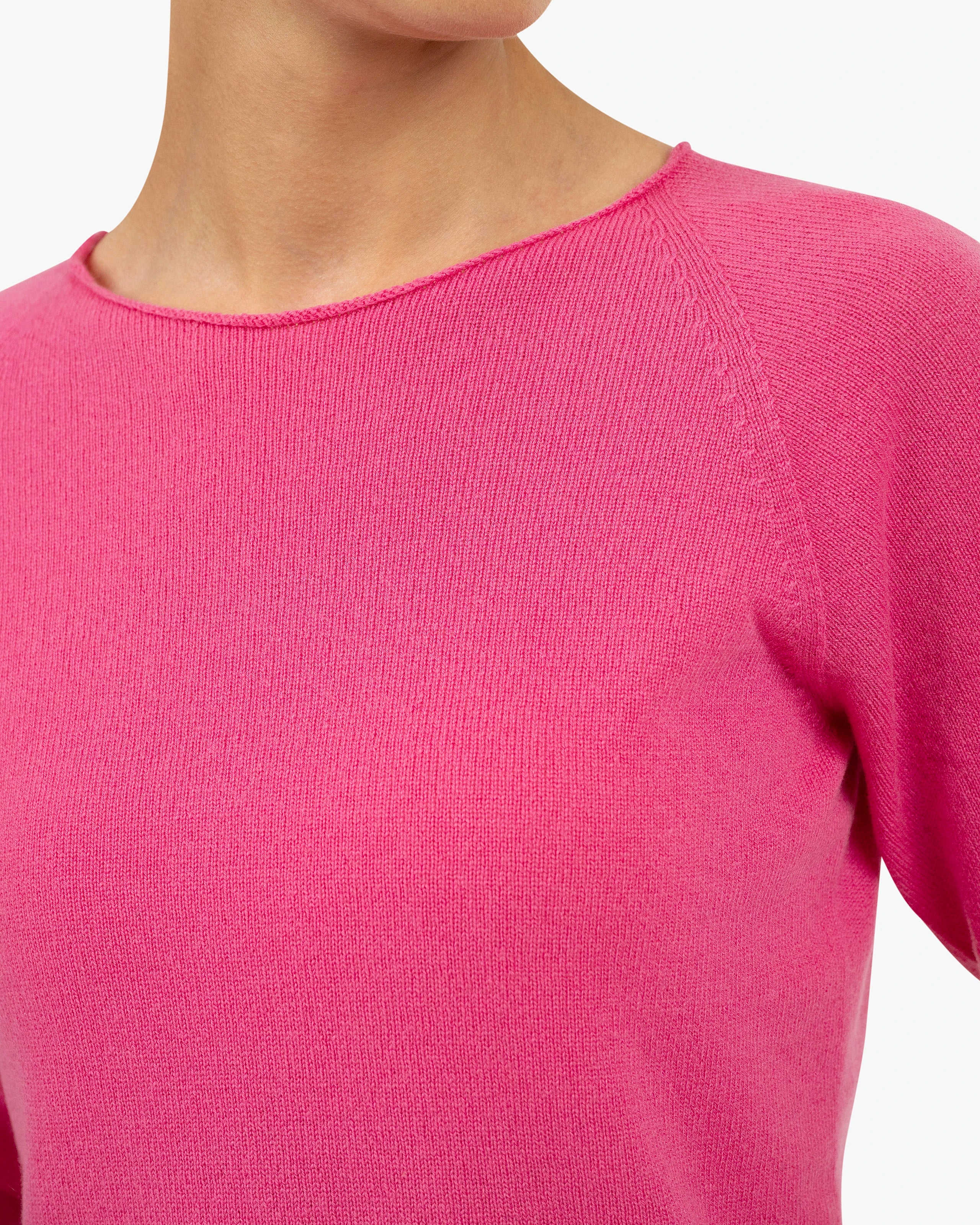 Women's Piuma Crew Neck Sweater - Fuchsia Cashmere