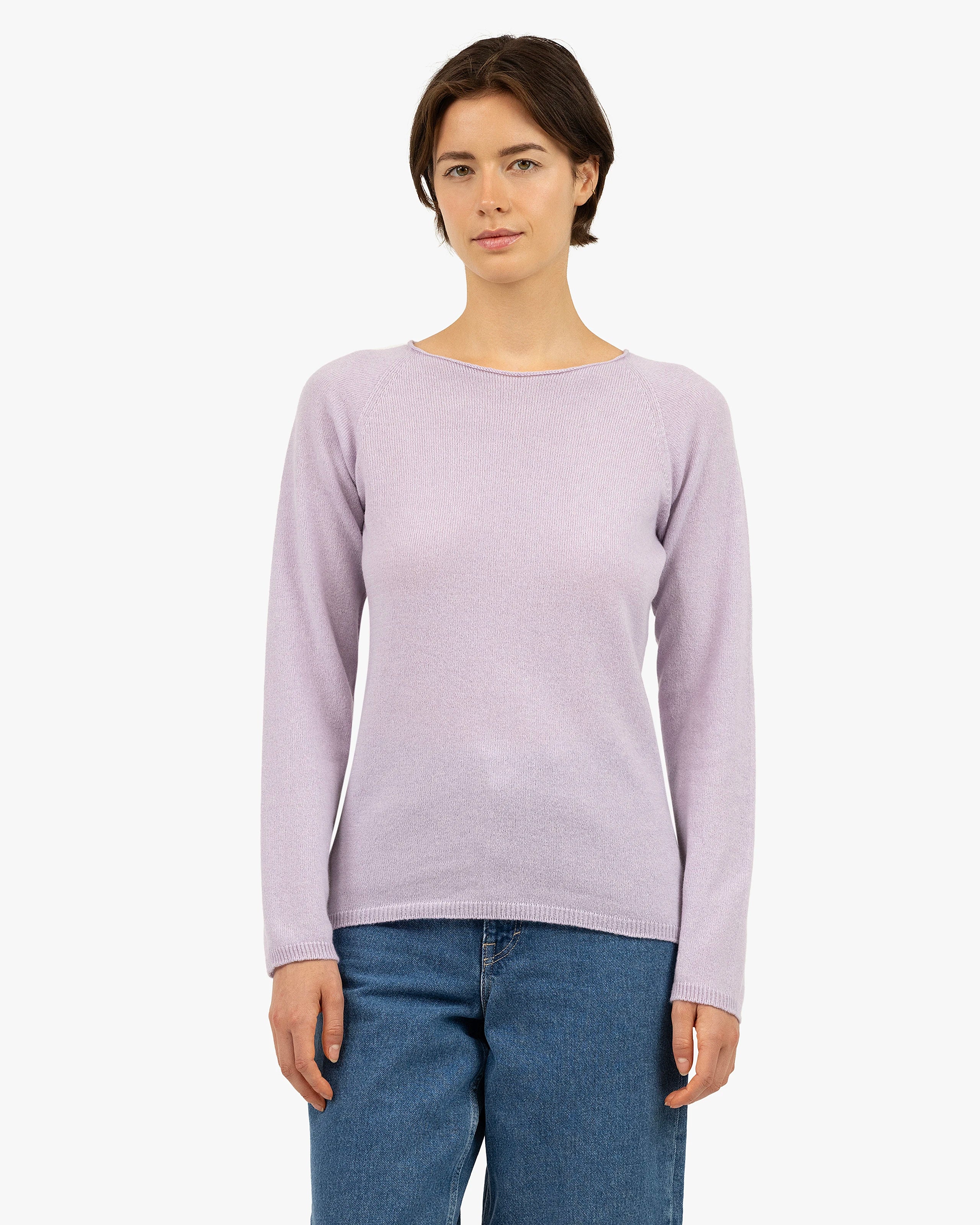 Women's Piuma Crew Neck Sweater - Lilac Cashmere