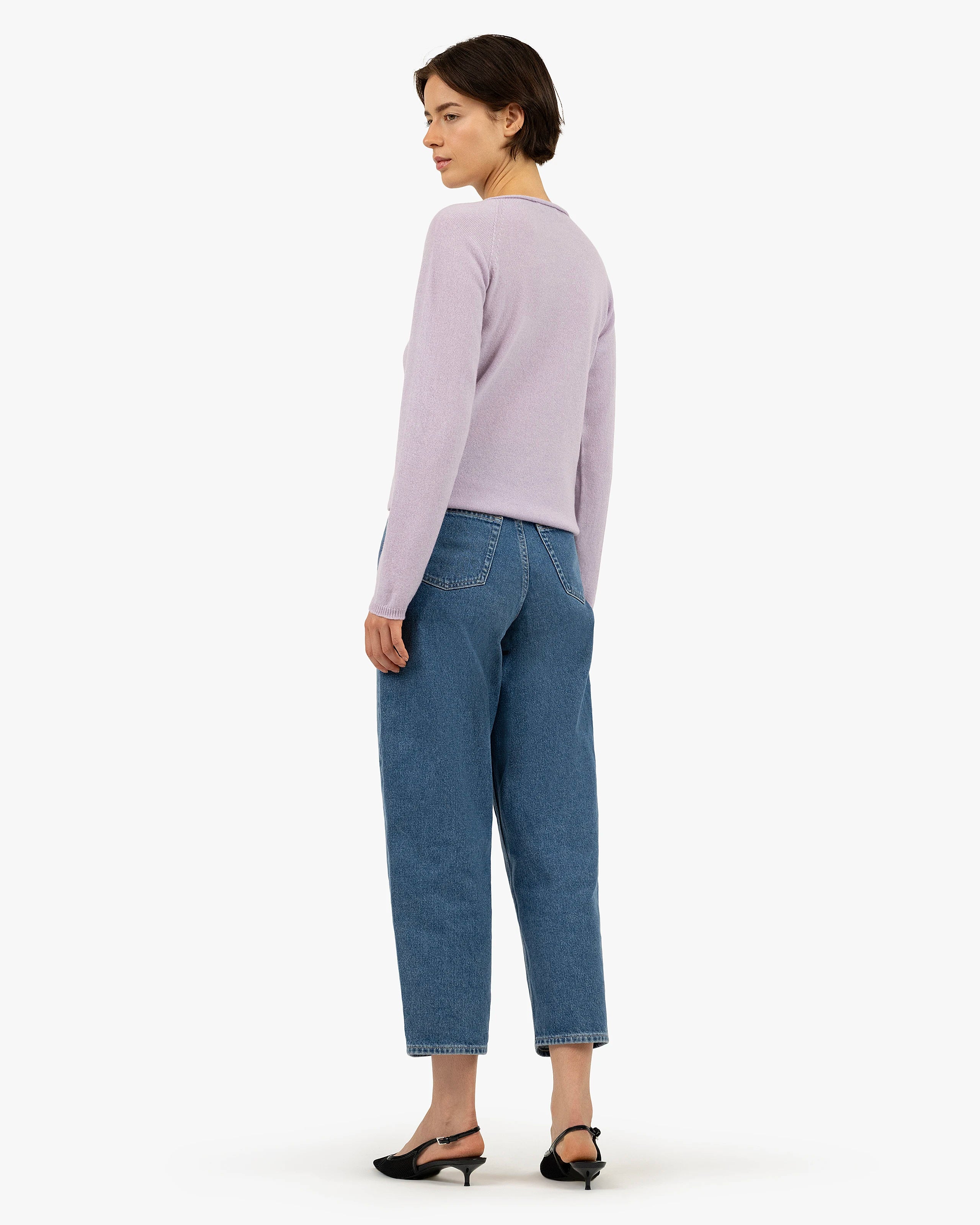 Women's Piuma Crew Neck Sweater - Lilac Cashmere