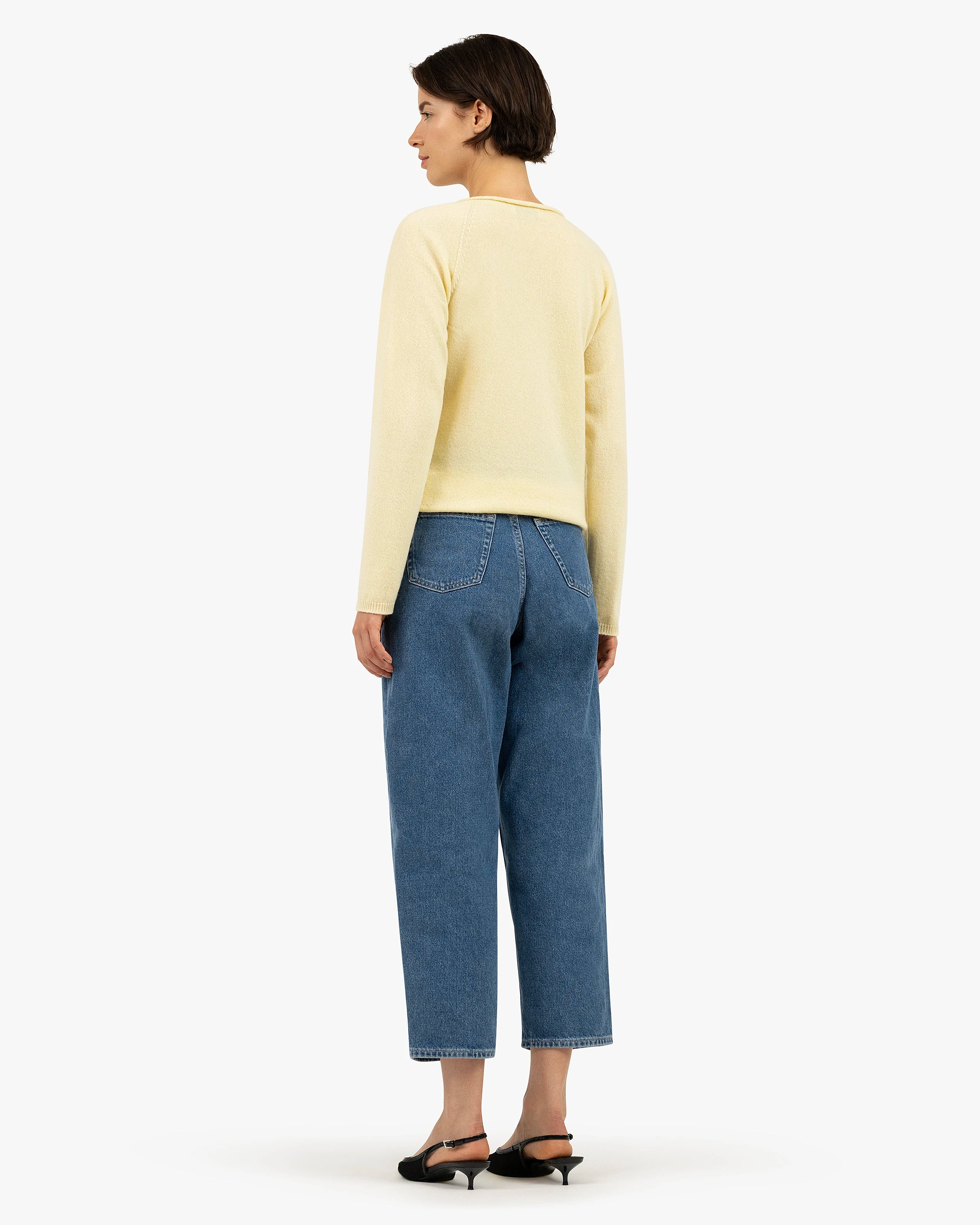 Women's Piuma Crew Neck Sweater - Yellow Cashmere