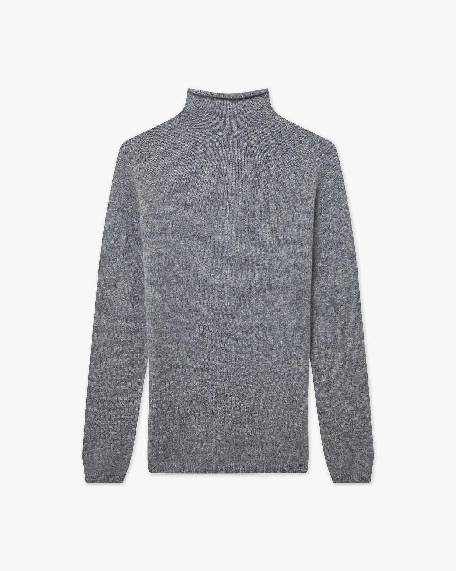 Piuma Mock Neck Sweater - Medium Grey Cashmere