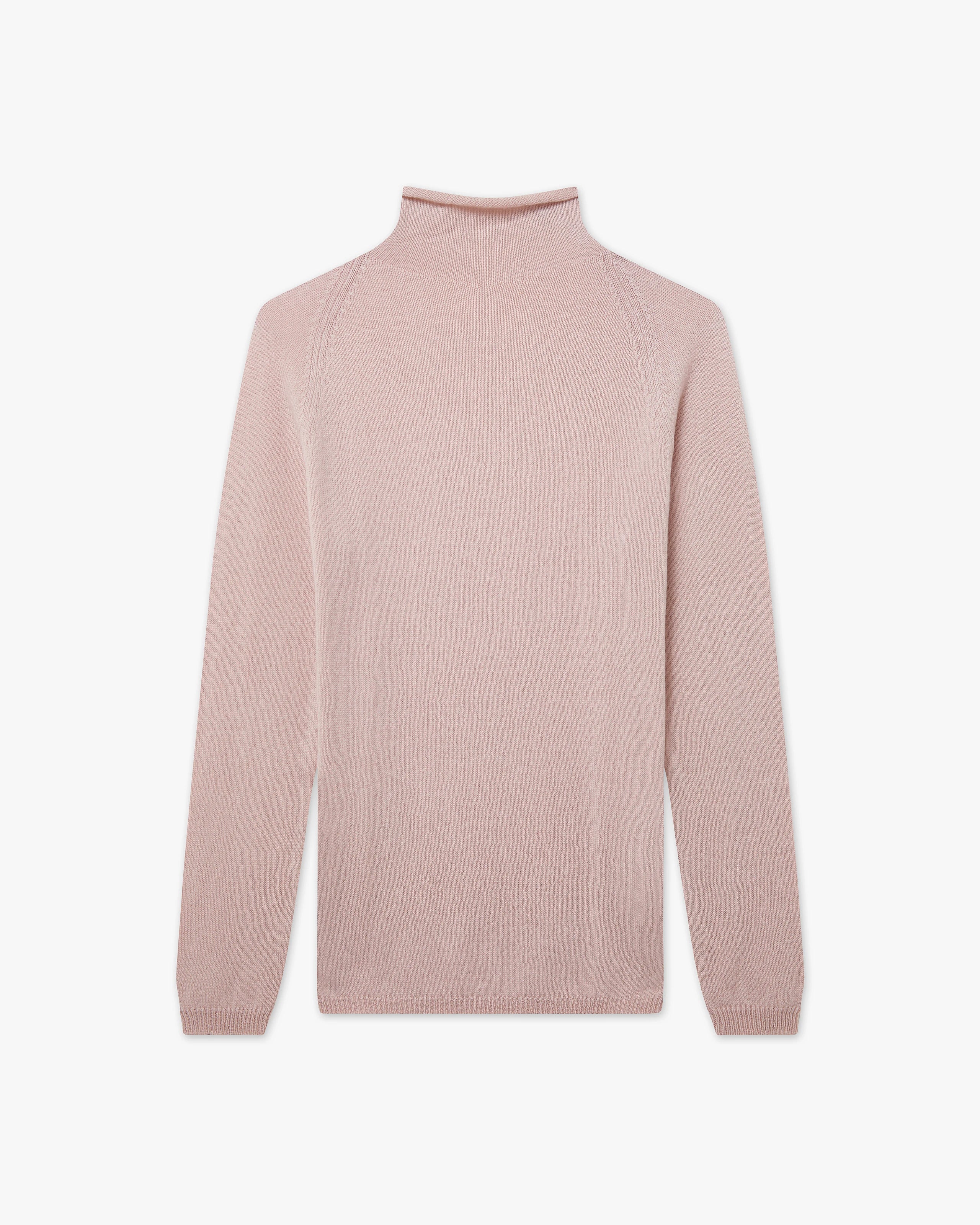 Piuma Mock Neck Sweater - Rose Cashmere