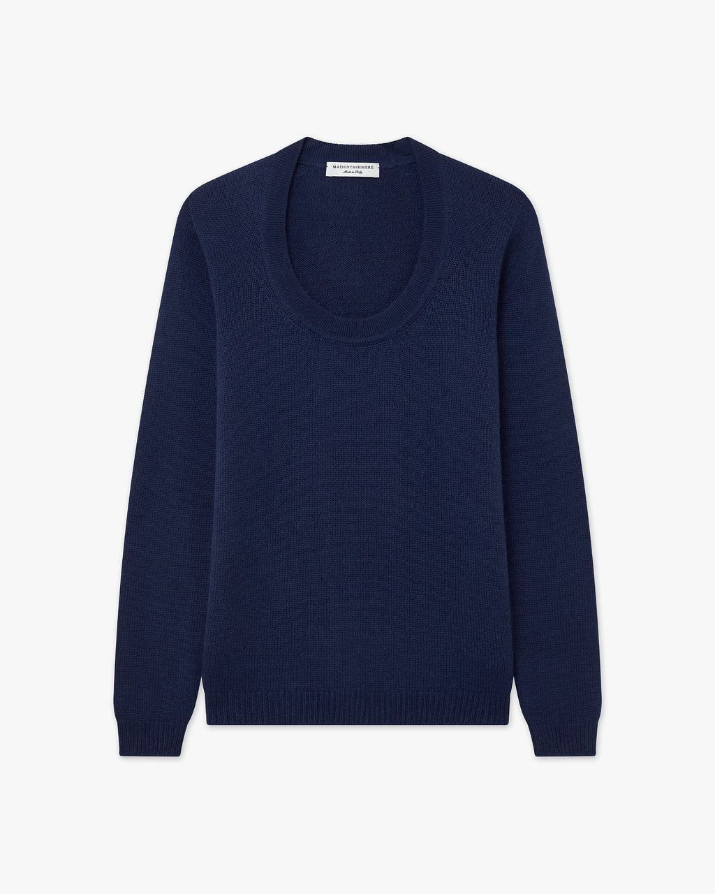 Piuma Wide Neck Sweater - Blue Cashmere