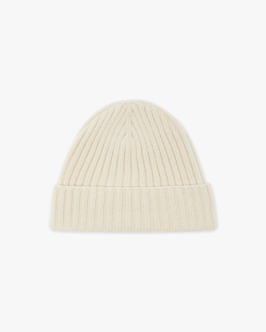 Women's Ribbed Hat - White Cashmere