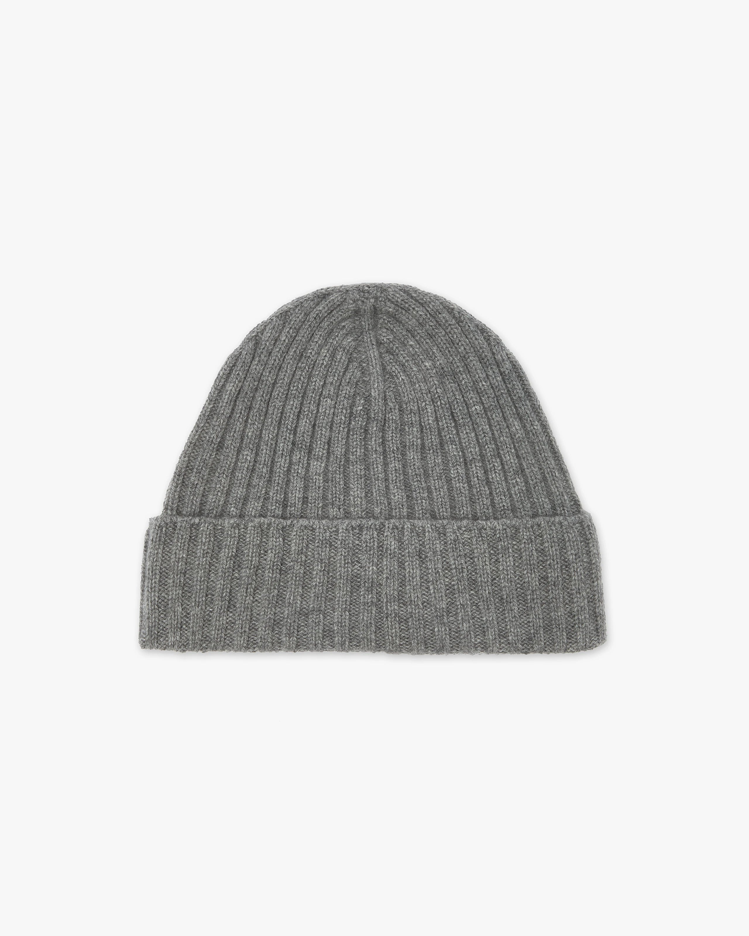 Women's Ribbed Hat - Medium Grey Cashmere