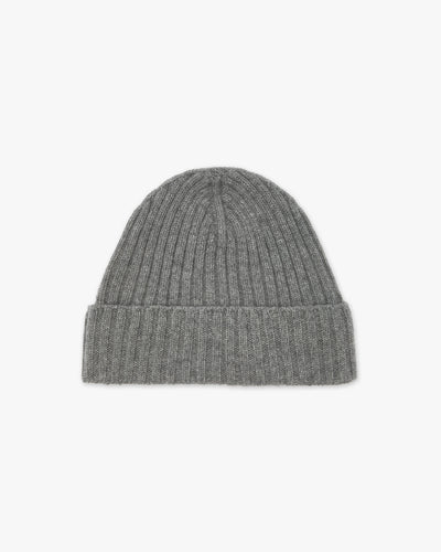 Women's Ribbed Hat - Medium Grey Cashmere
