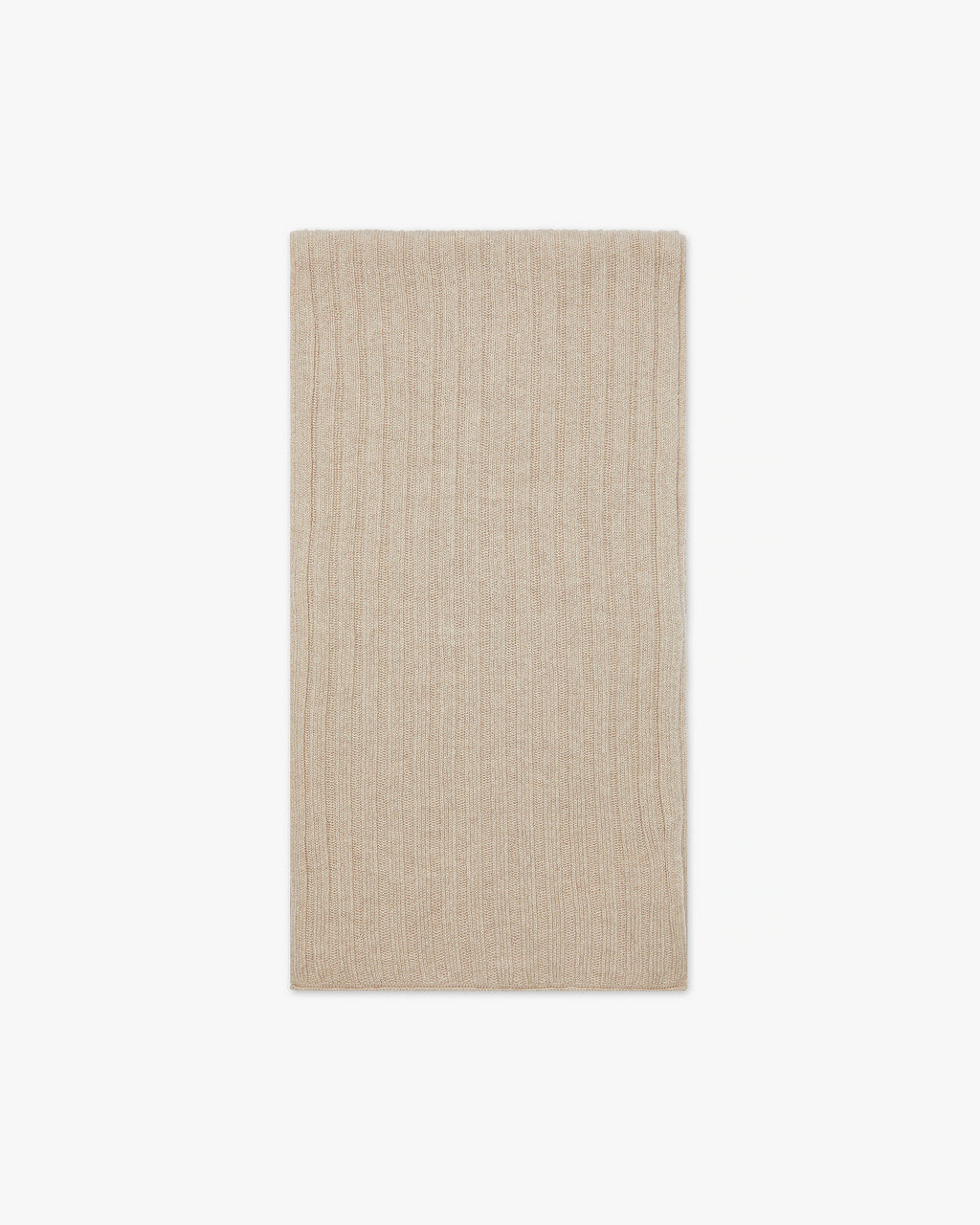 Women's Ribbed Scarf - Beige Cashmere