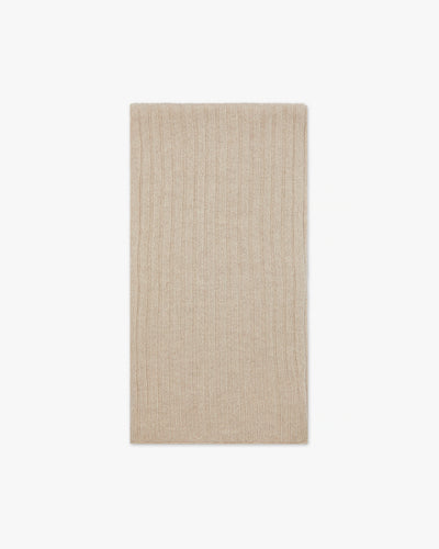 Women's Ribbed Scarf - Beige Cashmere