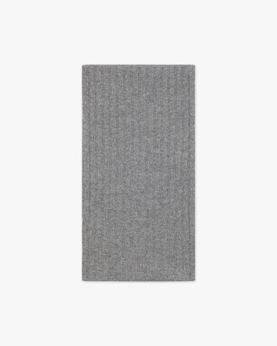 Women's Ribbed Scarf - Medium Grey Cashmere