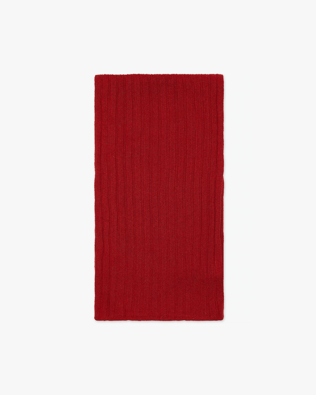 Women's Ribbed Scarf - Red Cashmere