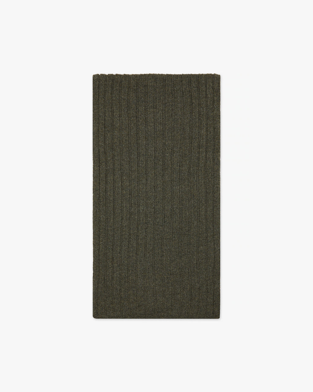 Women's Ribbed Scarf - Green Cashmere