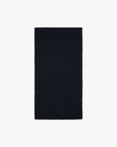 Women's Ribbed Scarf - Night Blue Cashmere