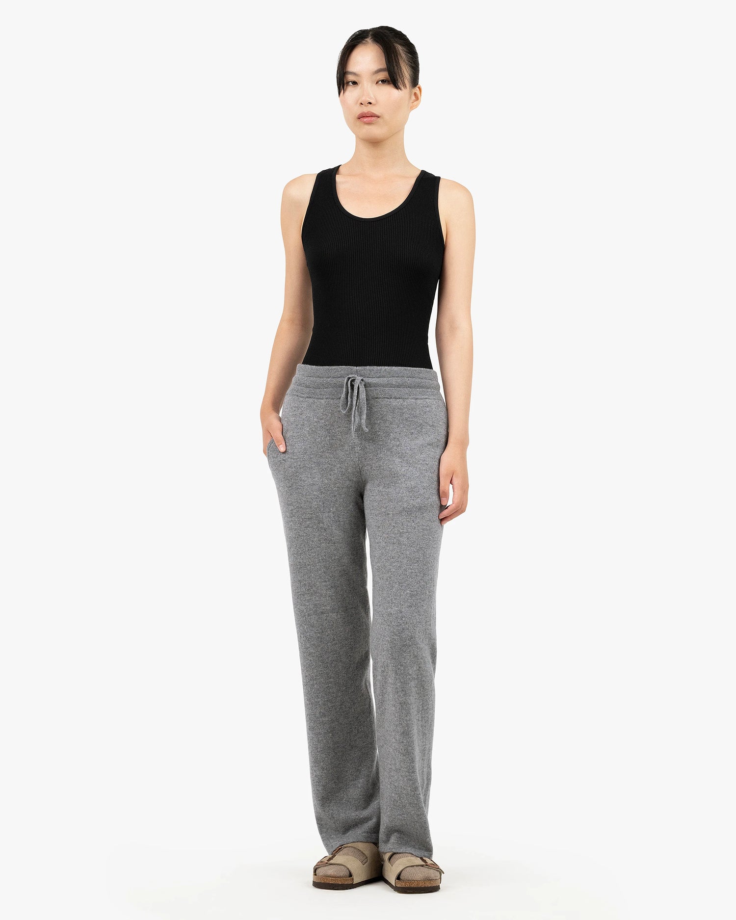 Women's Salò Cashmere Sweatpants Medium Grey MaisonCashmere