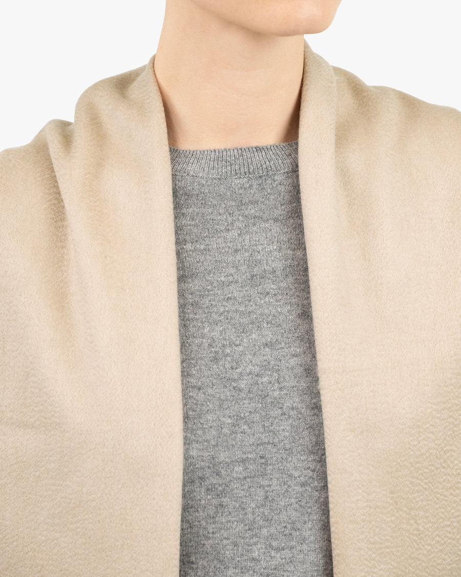 Women's Courmayeur Scarf - Beige Cashmere