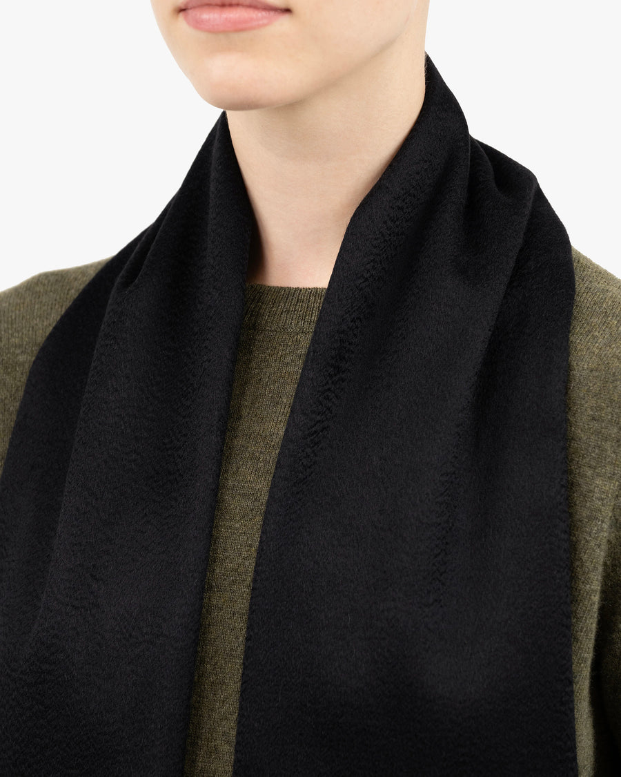 Women's Courmayeur Scarf - Black Cashmere
