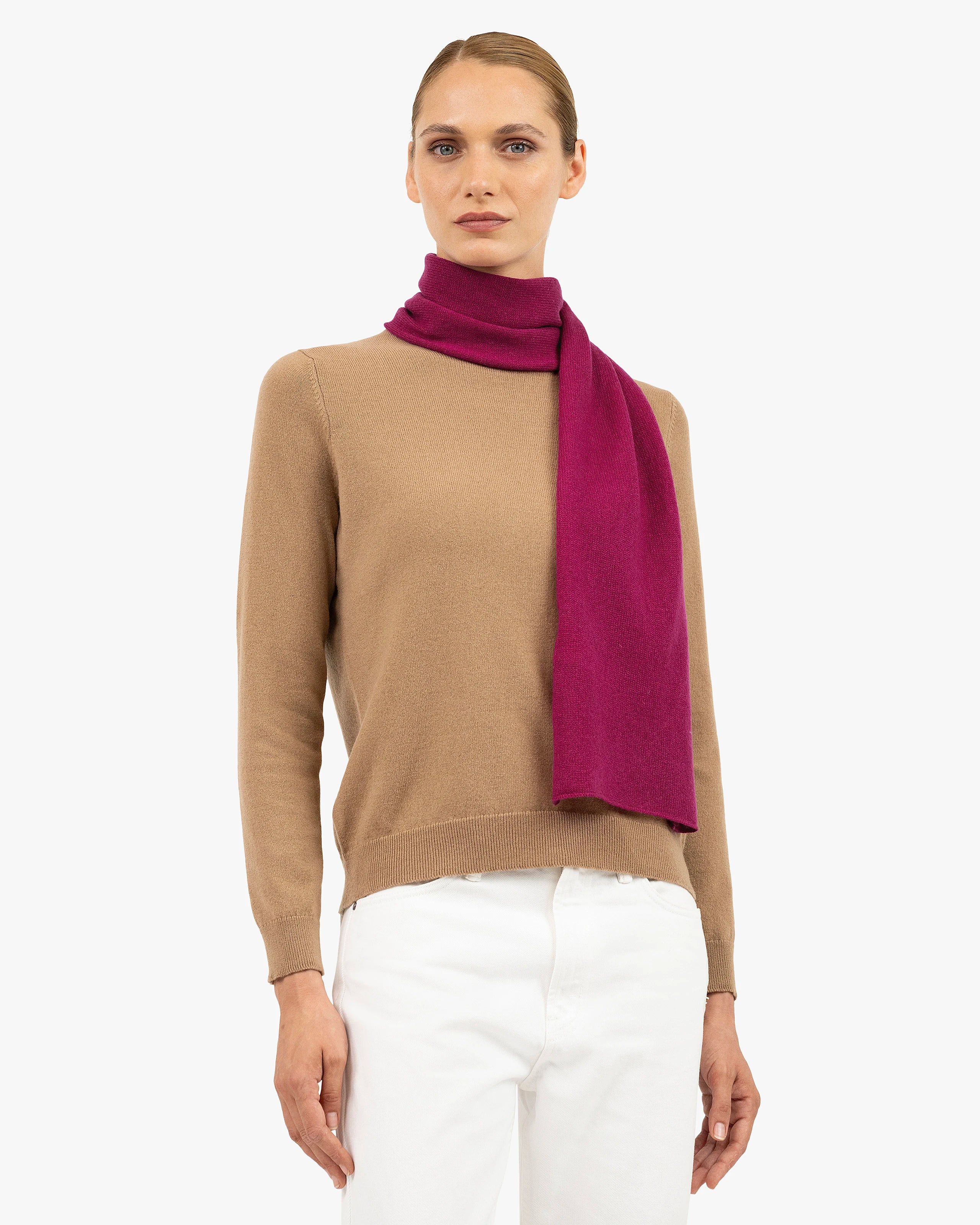 Essential Cashmere Scarf for Women - Magenta