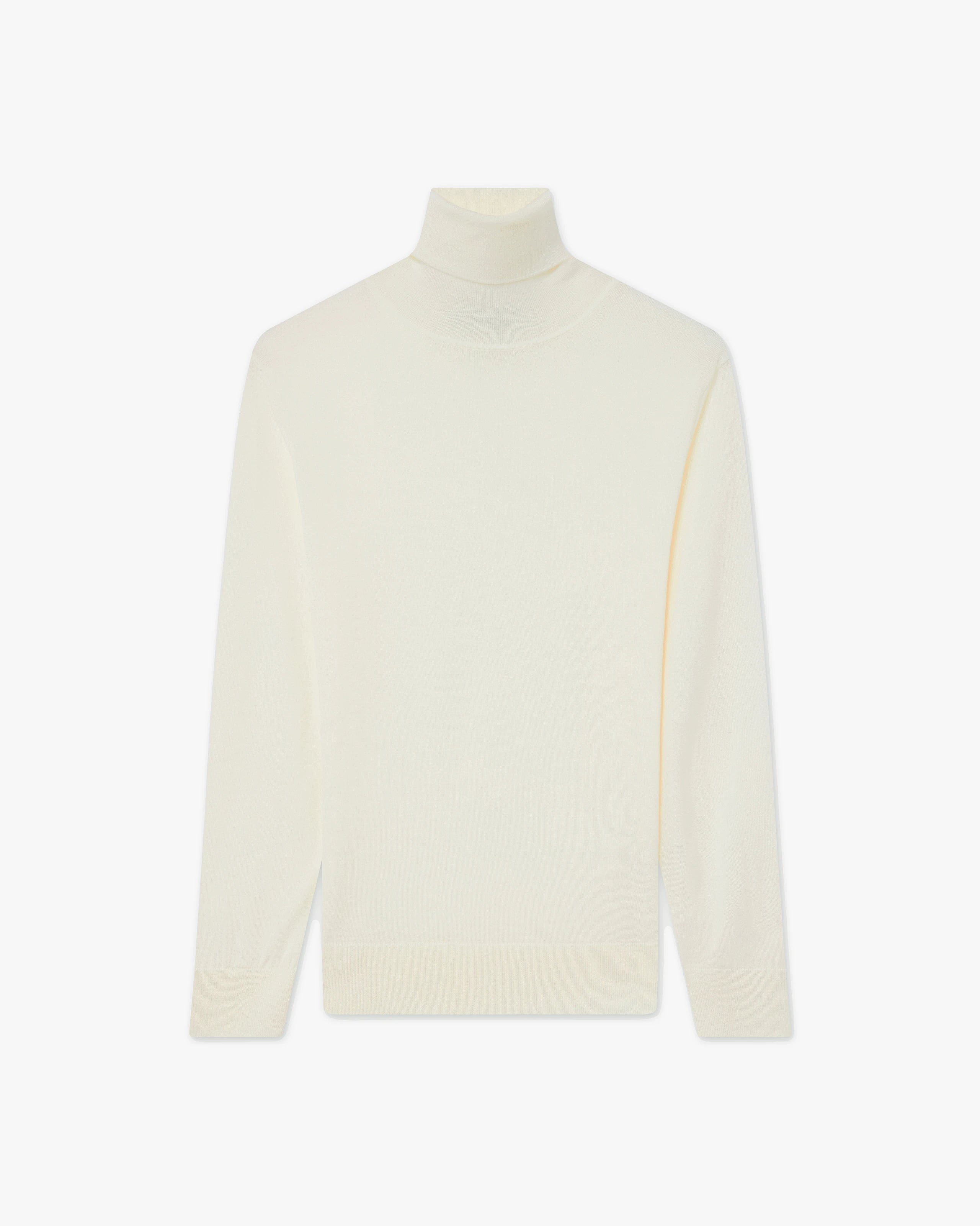 Women's Seraphine Turtleneck Sweater - White Merino Superfine