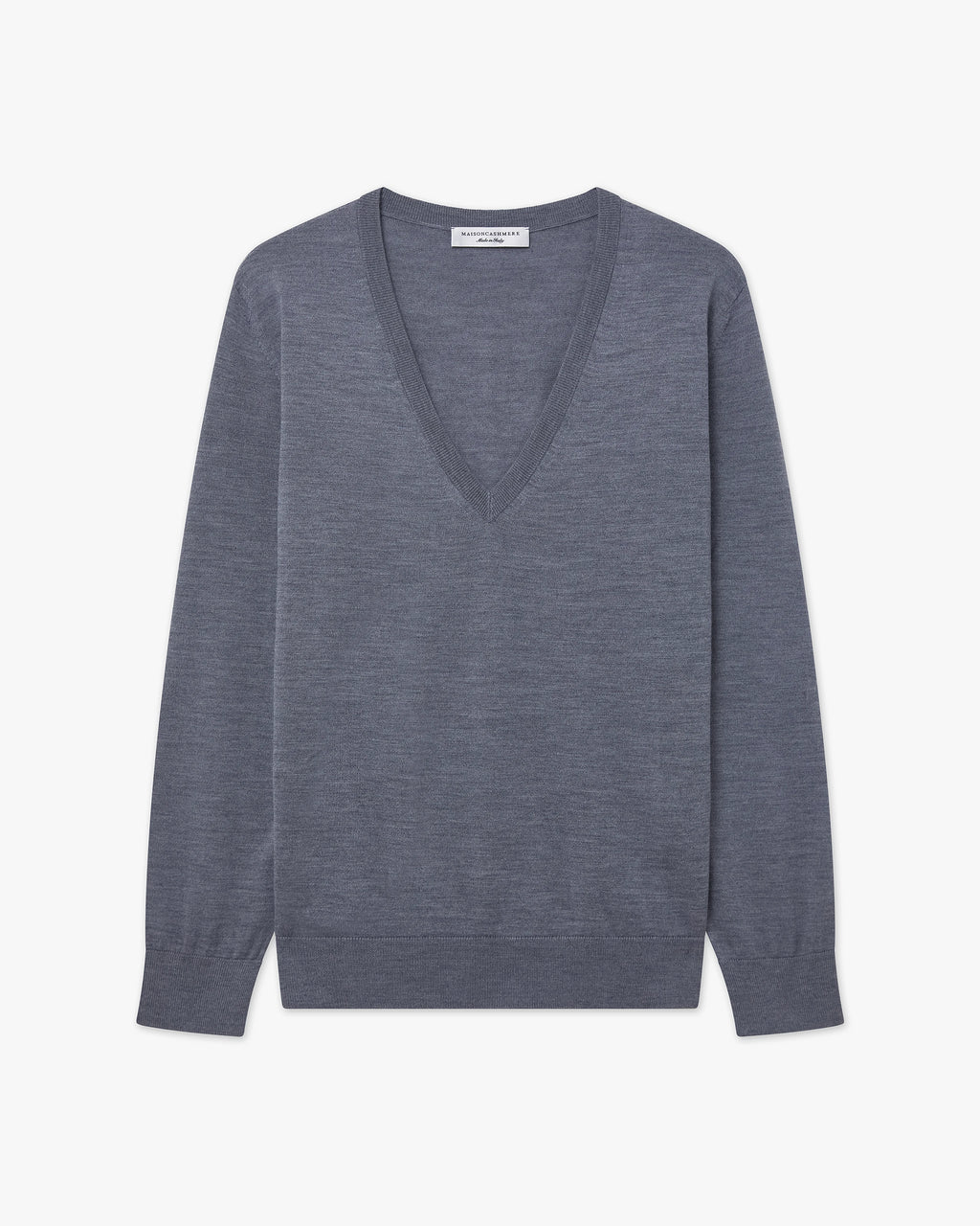 Women's Seraphine V-Neck Sweater - Grey Merino Superfine