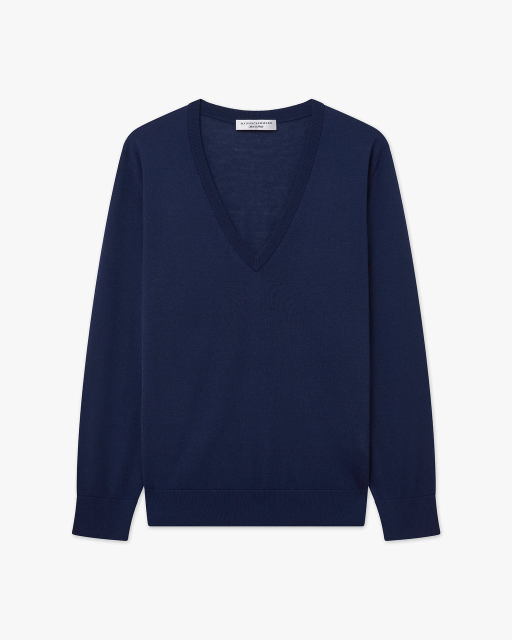 Women's Seraphine V-Neck Sweater - Blue Merino Superfine