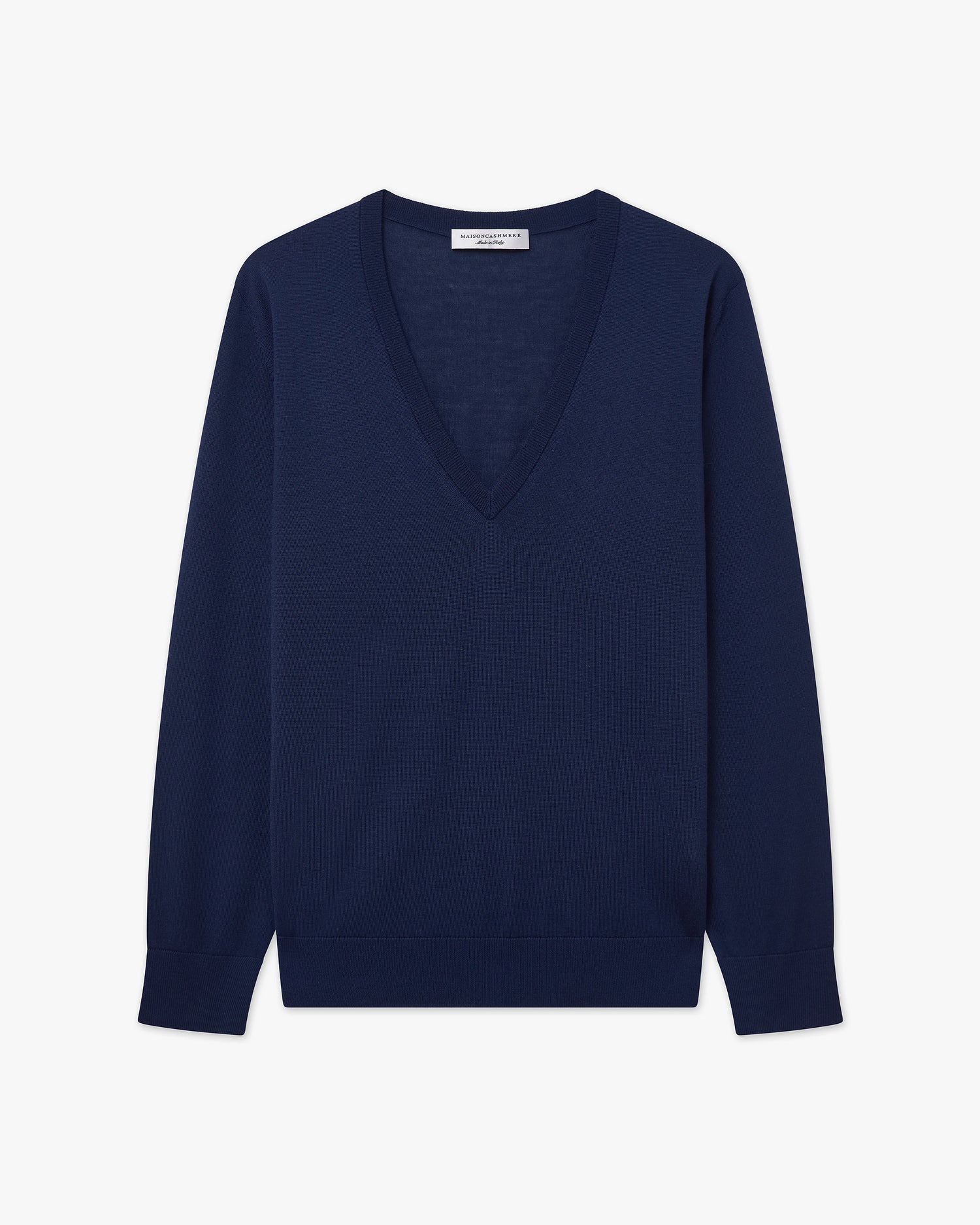 Women's Seraphine V-Neck Sweater - Blue Merino Superfine